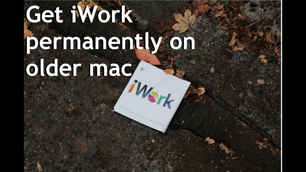 How to get iWork/Pages/Numbers/ Keynote  Permanently on older iMac or MacBook.