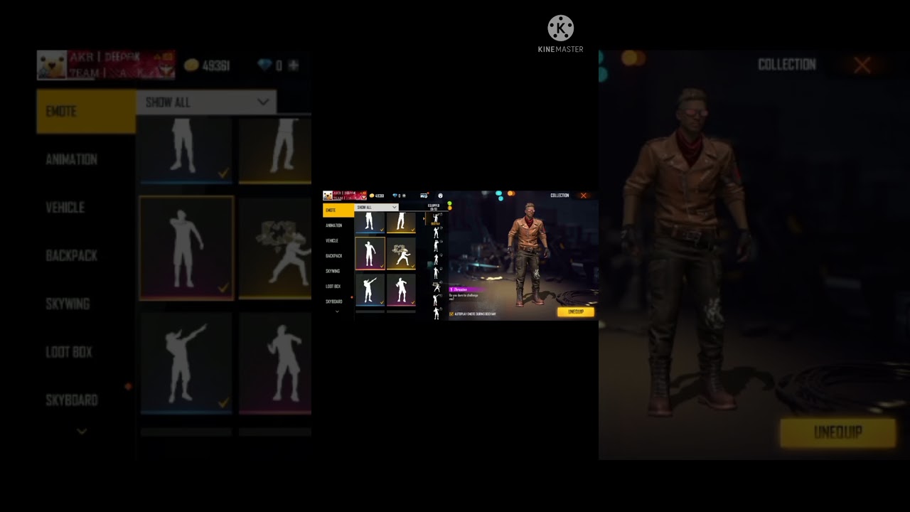 DEEPAK bhai free fire game and 🤭🤭🤭🤭🤭 emote collection