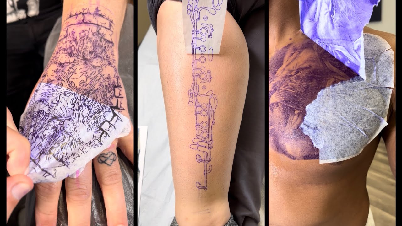 All Tattoo stencil peels from 1 WHOLE year of tattooing! 