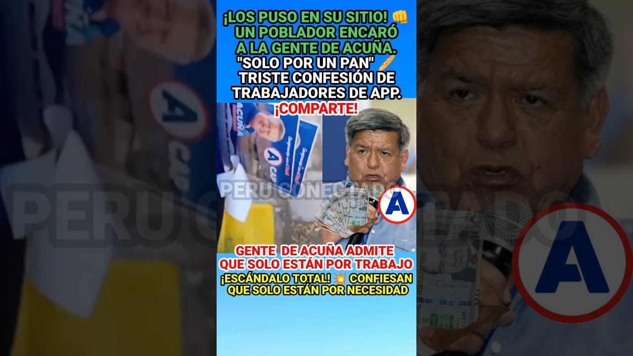​B0MBA POBLADOR ENCARA A SIMPATIZANTES D CESAR ACU&Ntilde;A: ADMITEN QUE LES PAGAN Y SOLO BUSCAN UN PANCITO