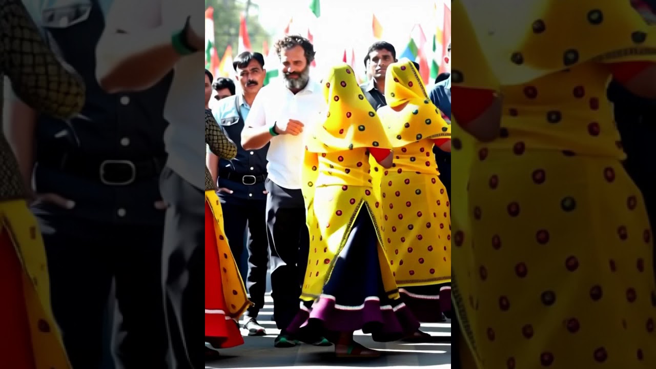 rahul gandhi dancing with woman #music #rahulgandhi #biharelection2025 #bjp #dance #rjd #congress