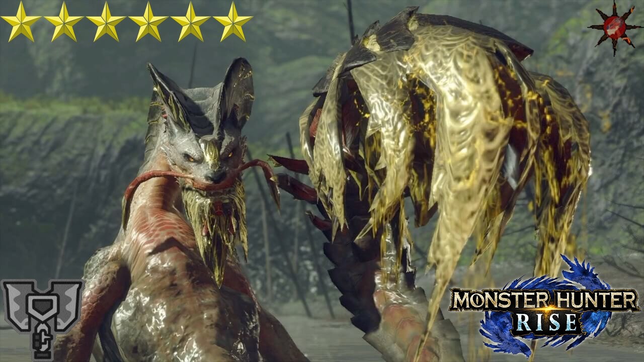 [MH Rise] Almudron with CB, Village 6* Hermit of the Swamp