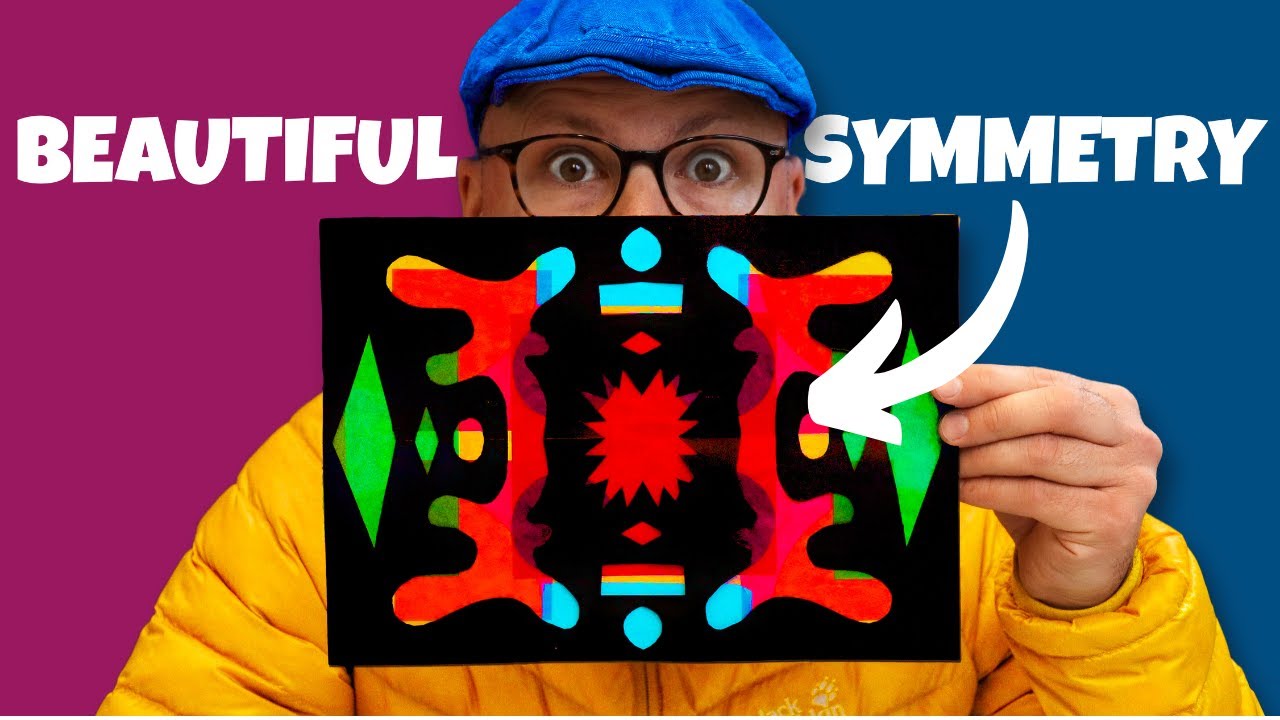 This art lesson makes stunning art using symmetry.