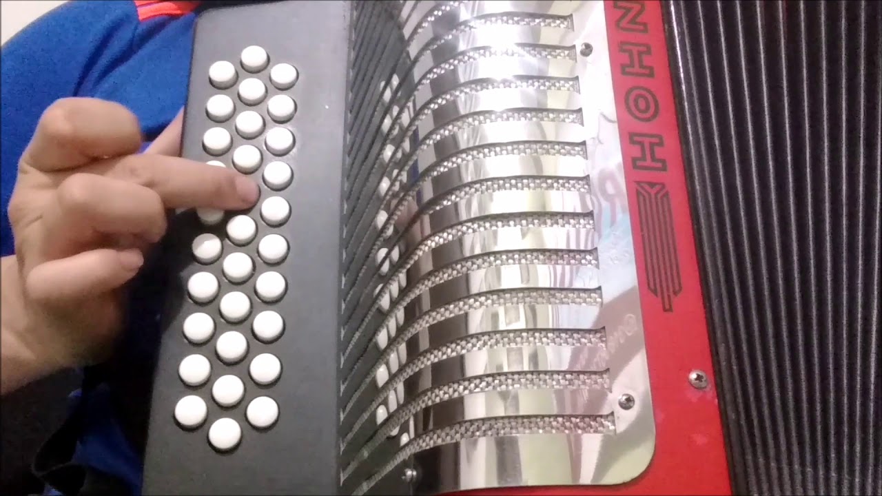 Hoja en blanco, tutorial (Los Diablitos) en acordeón BESAS (cinco letras)