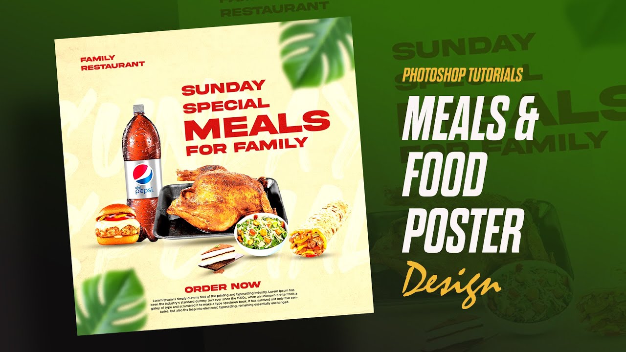 Design Fast Food Poster in Photoshop for Beginners