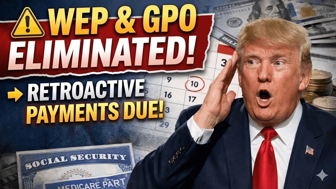 ⚠️ WEP & GPO Eliminated! Retroactive Social Security Payments Arriving by March End