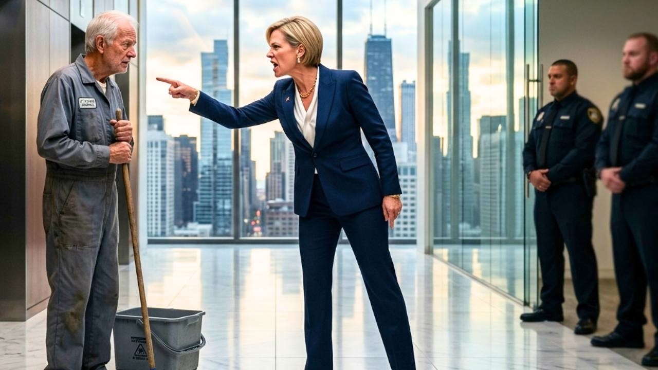 THE BILLIONAIRE FIRED THE OLD JANITOR — 10 MINUTES LATER SHE DISCOVERED WHO HE REALLY WAS