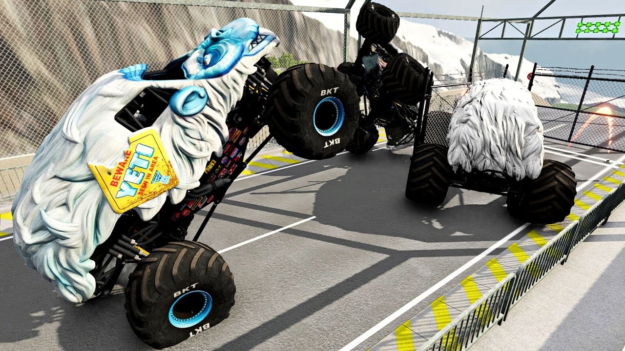 YETI Monster Jam tag game descent and Destruction Beamngdrive