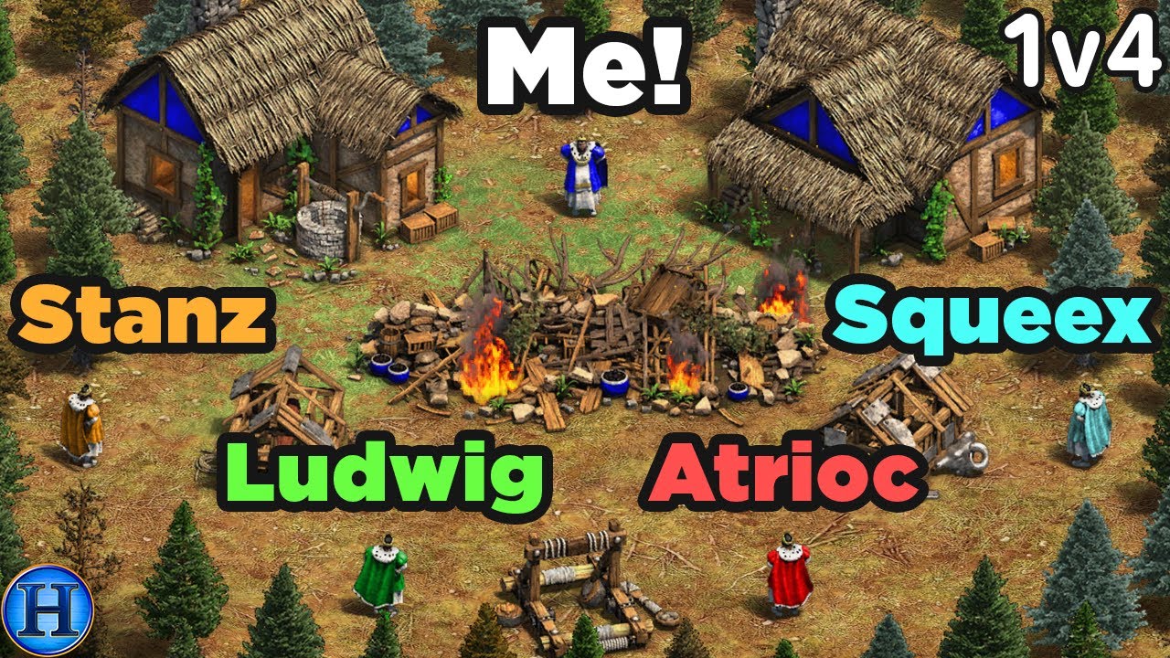 Professional Player vs 4 Streamers | AoE2