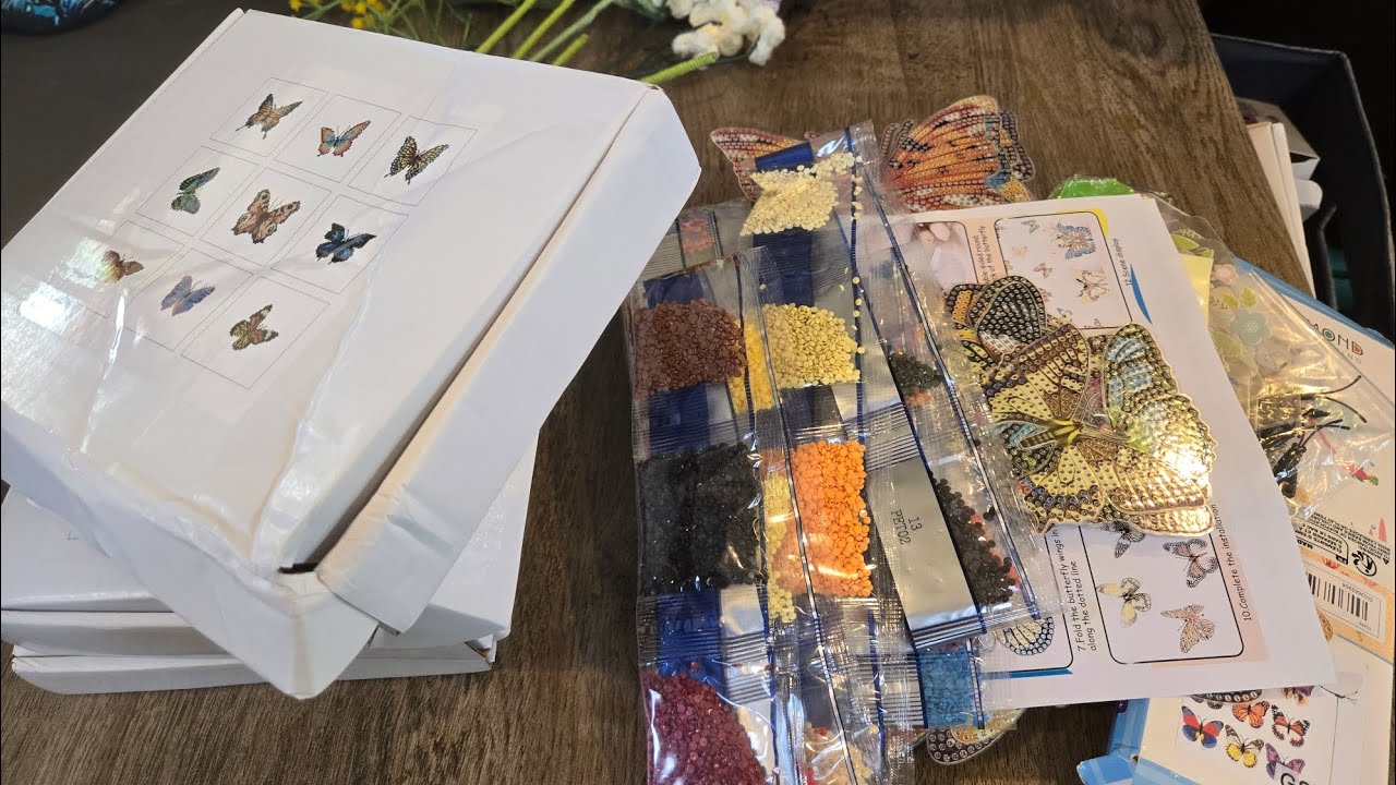 Another Temu Diamond Painting Haul: Butterflies and Plants Everywhere!
