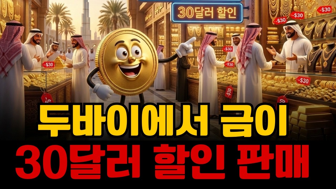속보 두바이에서 금이 30달러 할인에 팔리고 있습니다