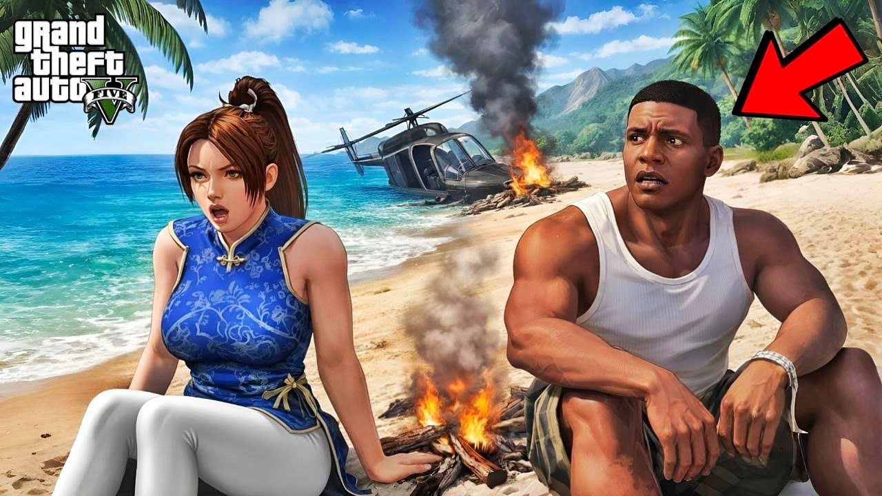 GTA 5: Meenu & Franklin Struck In Dangerous Island 😱 | Shinchan & Baby Crying | Tamil Mod Gameplay