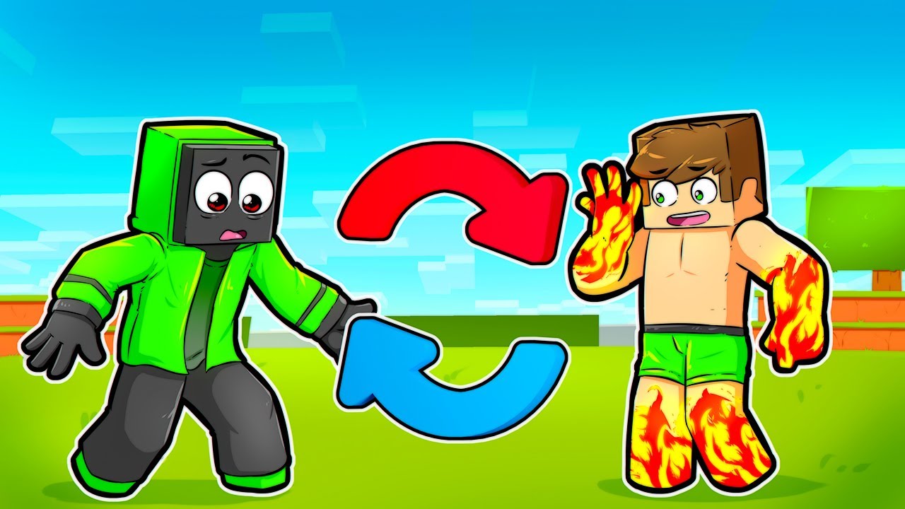 TROQUEI DE CORPO COM MEUS AMIGOS NO MINECRAFT