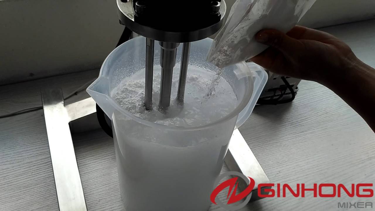 Lab high shear mixer homogenizer to disperse carbopol in water