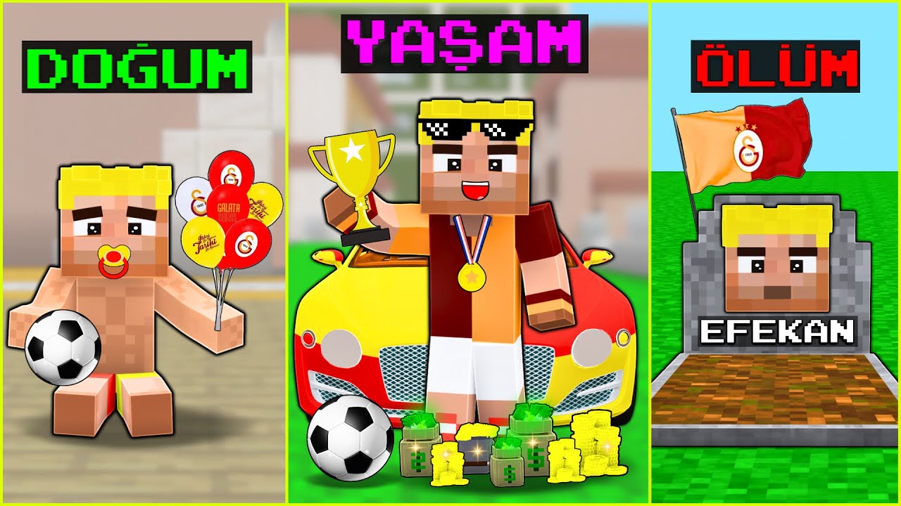DOĞUMDAN ÖLÜME FUTBOLCU EFEKAN'IN HAYATI! 😱 -Minecraft