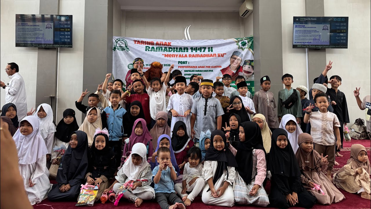 Kakak Safa Kaka Zivana dan Adik Yumna ikut Tarhib Ramadhan