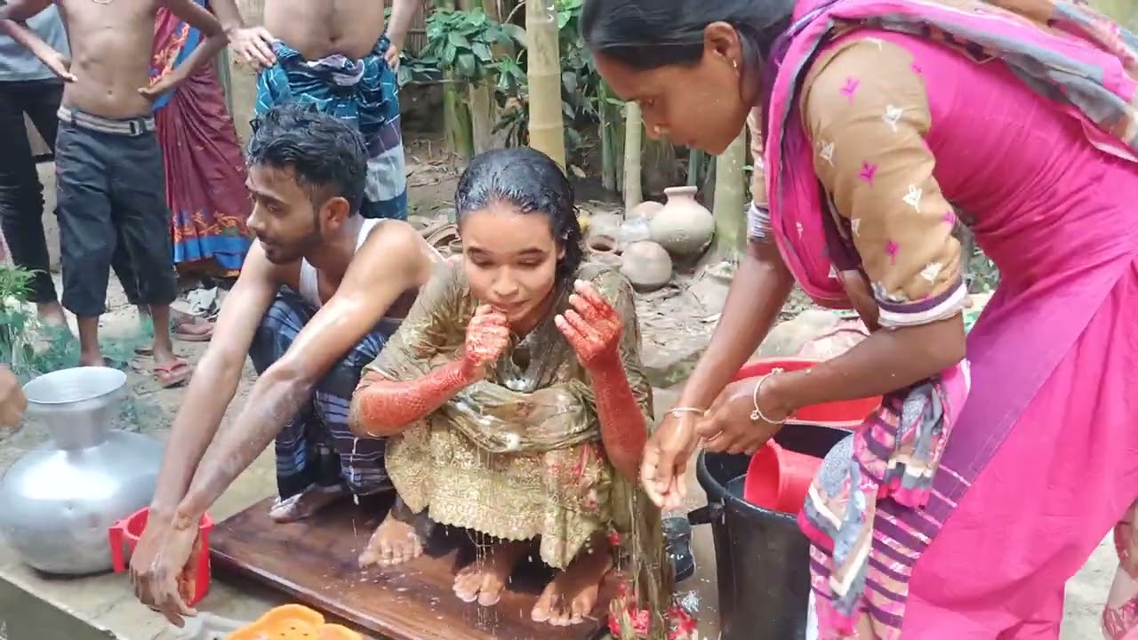 বিয়ের গোসল,,নতুন জামাই শশুর বাড়ি,,,