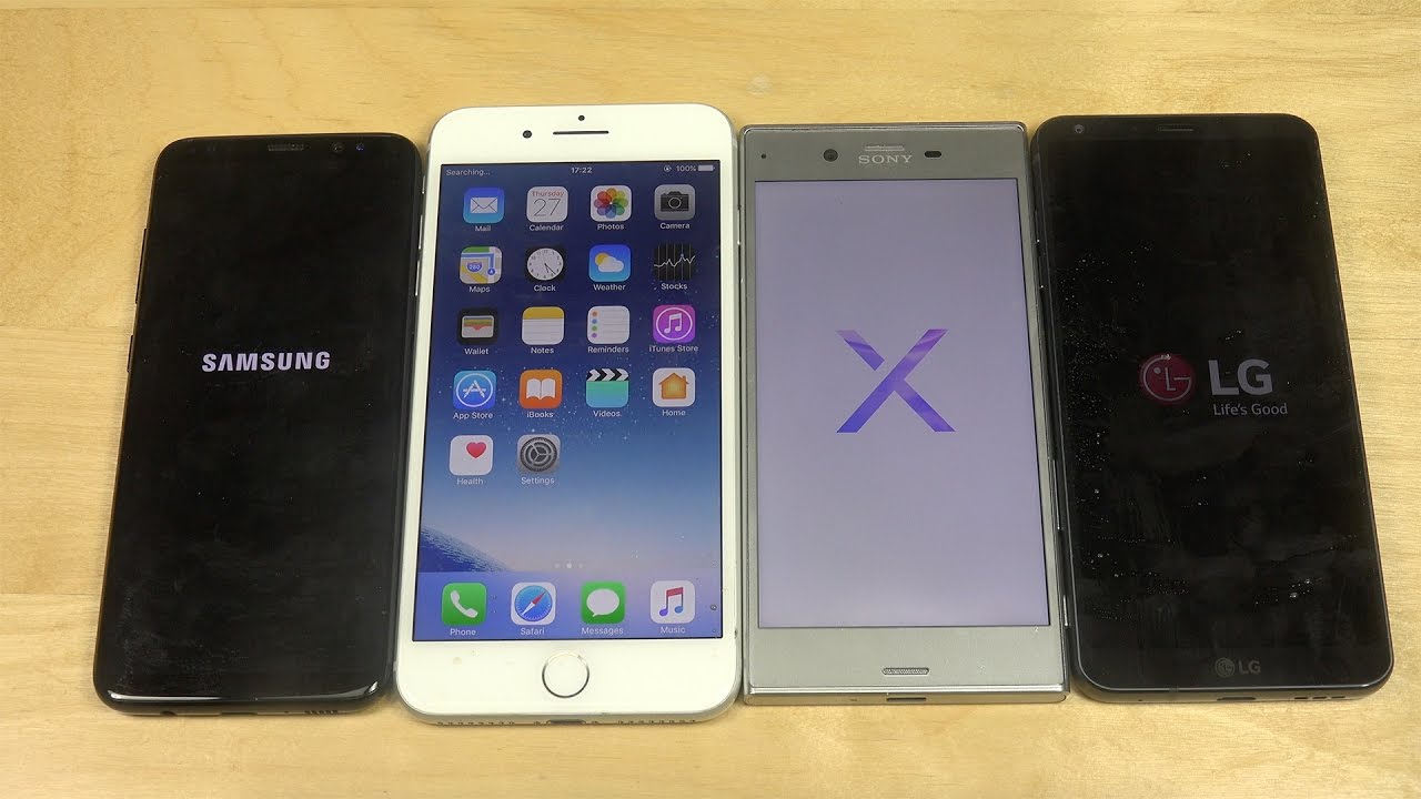 Samsung Galaxy S8 vs. iPhone 7 Plus vs. Sony Xperia XZ vs. LG G6 - Which Is Faster!?