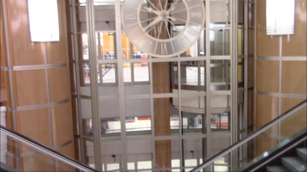 Schindler Hydraulic Glass Elevators & Escalators @ former Macy's in Northbrook, IL - Final Ride