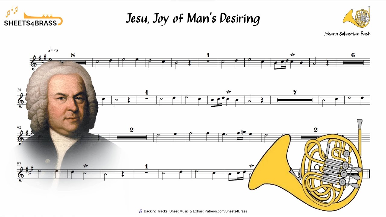 Jesu, Joy of Man’s Desiring | Bach French Horn Solo with Sheet Music & Play Along