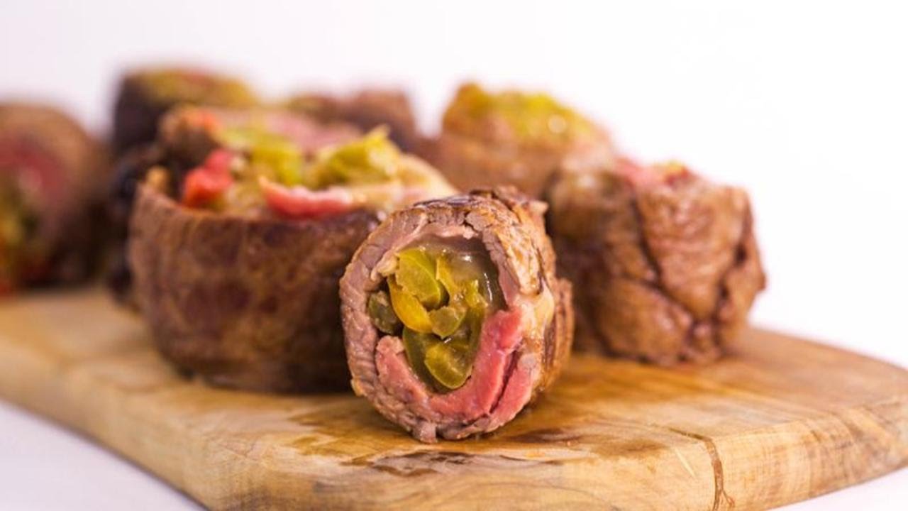 Philly Cheesesteak Negimaki with Warm Potato Salad