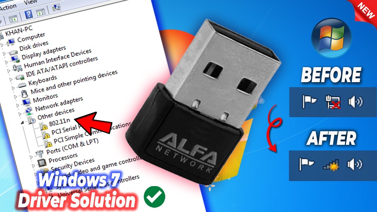 Alfa Wifi driver Missing Problem Windows7 | 802.11n Wireless driver | How To Fix Wifi 802.11n Driver