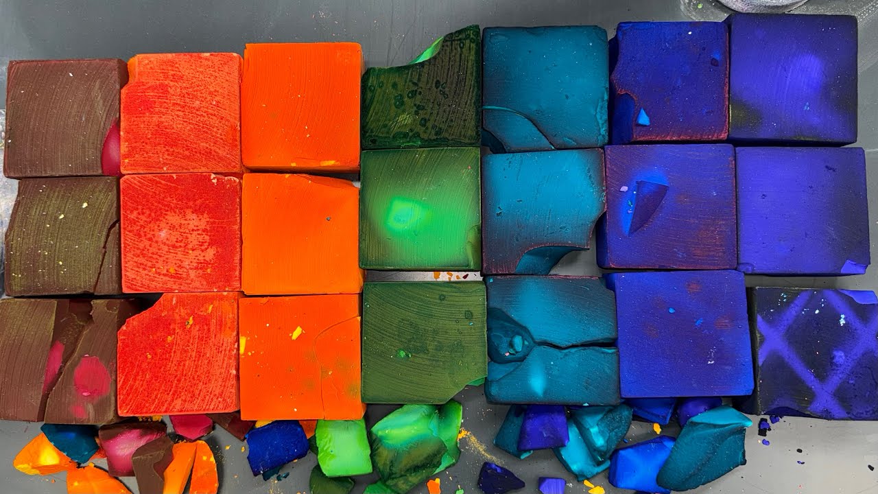 21 RAINBOW Dyed Chalk Blocks - Extremely Dusty!!
