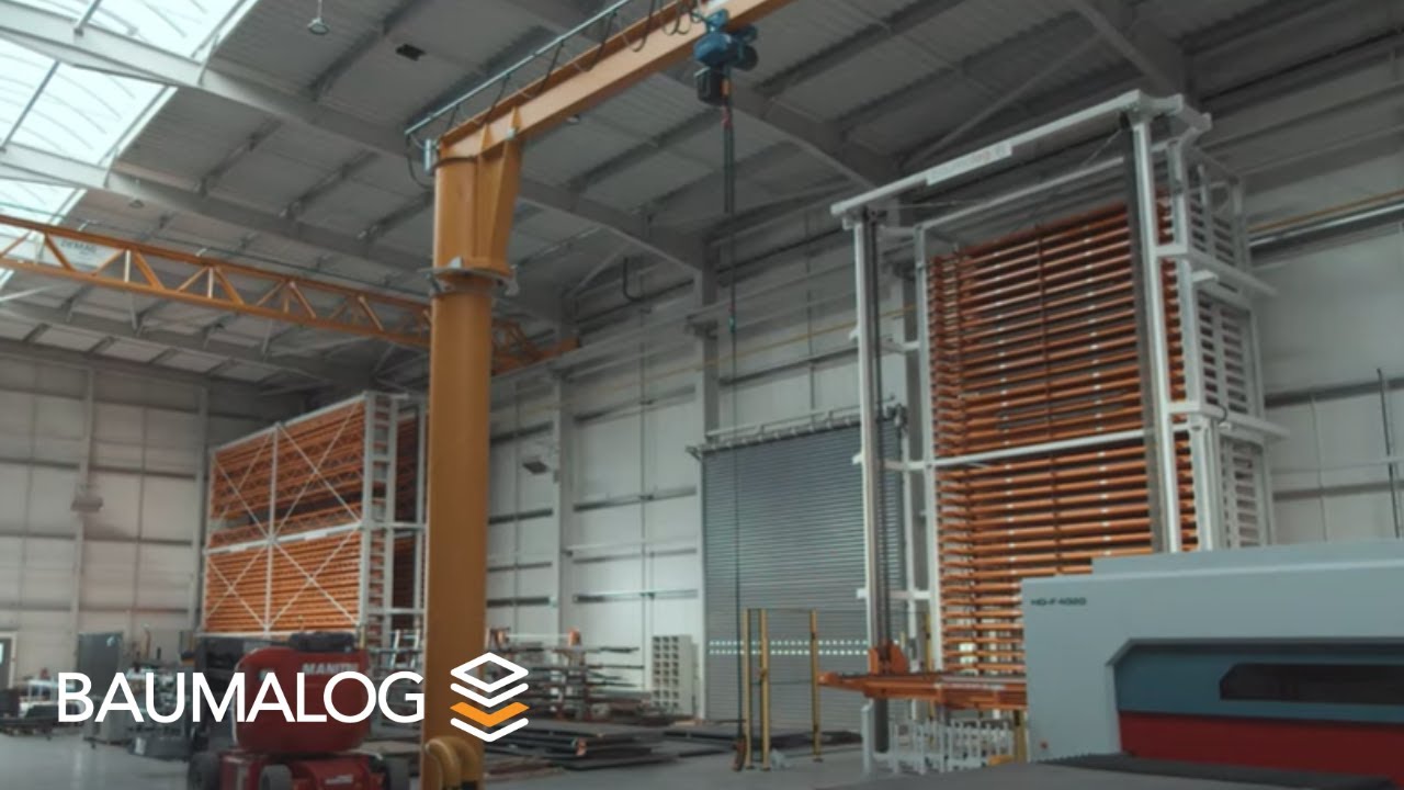 Automated sheet metal and long goods storage system MonoTower® and TwinTower®