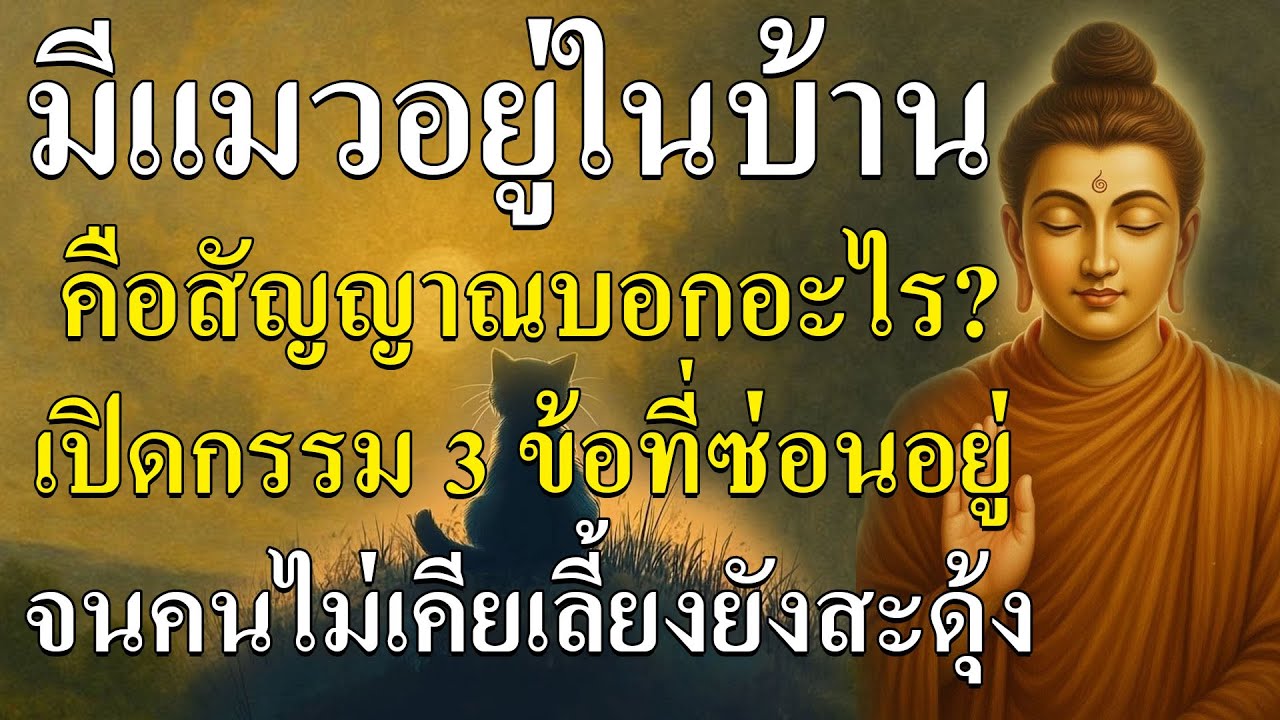 !! เปิดกรรม 3 ข้อที่ซ่อนอยู่หลังแมวในบ้าน  ฟังจบแล้ว…คุณจะรู้ว่า 💫