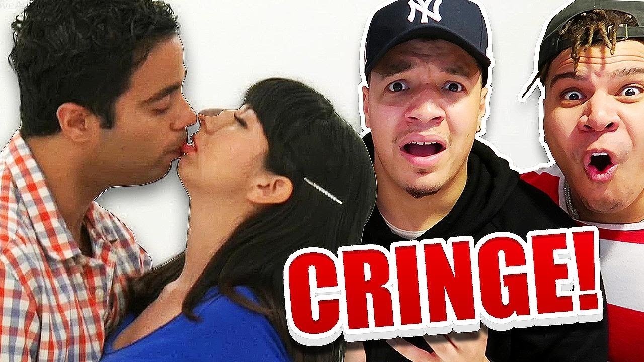 REACTING TO STRANGERS KISSING FOR THE FIRST TIME!! (IMPOSSIBLE TRY NOT TO CRINGE) FT WOLFIE
