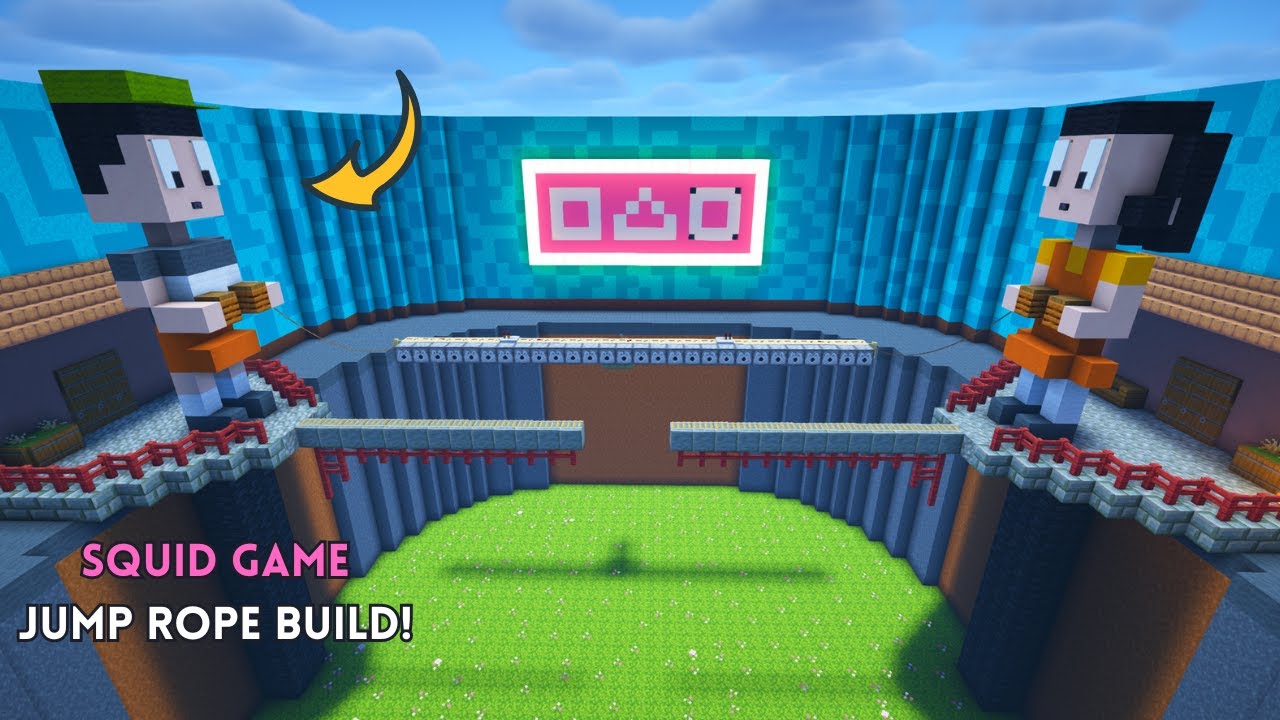 ⛏️ Minecraft :: Squid Game Jump Rope Tutorial ⚔️ Tutorial Build