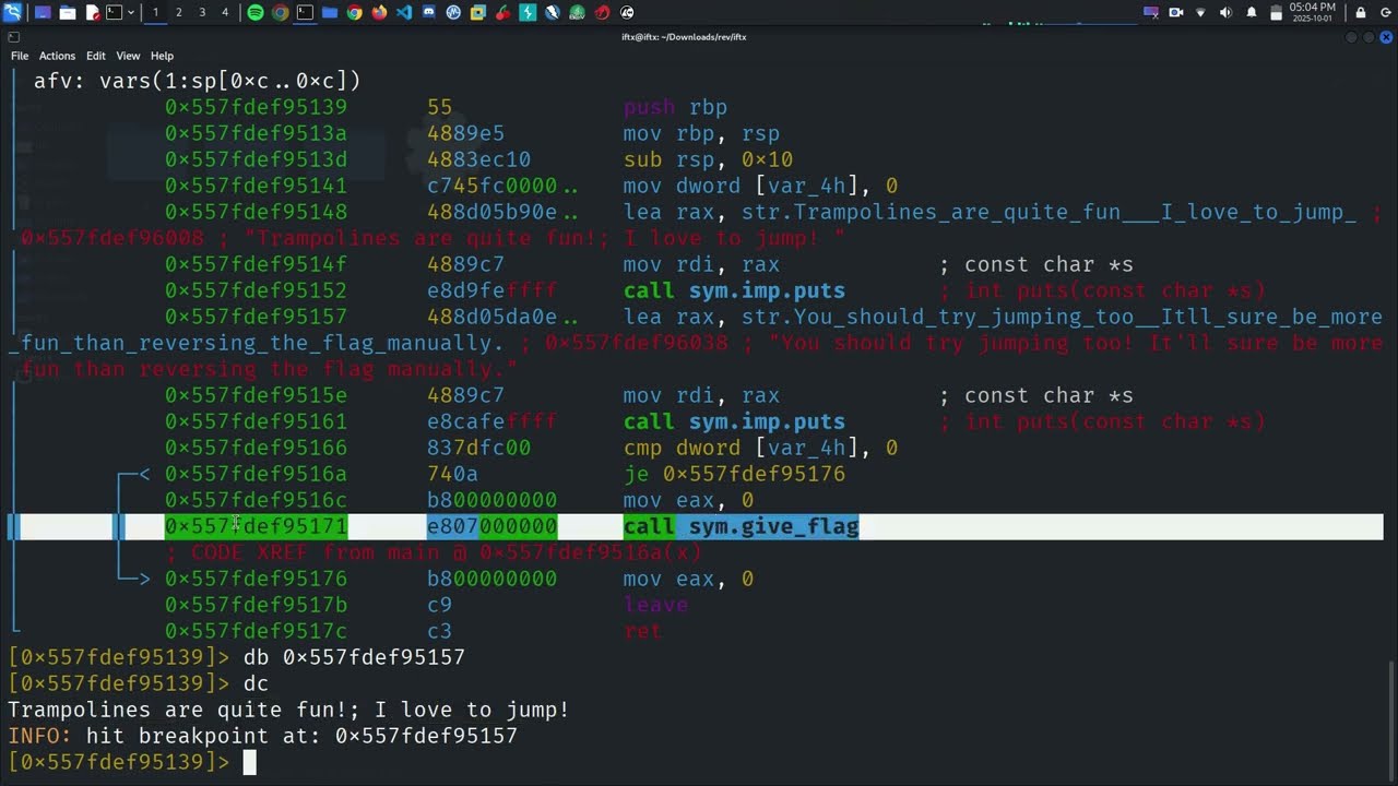 PatriotCTF 2023(patchwork) Reverse Engineering: Binary Patching with radare2