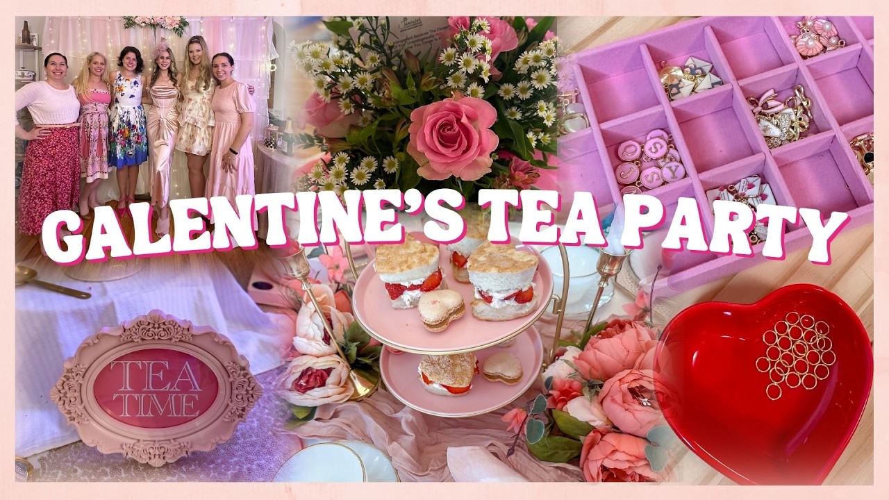Galentines Tea Party with DIY Charm Bar
