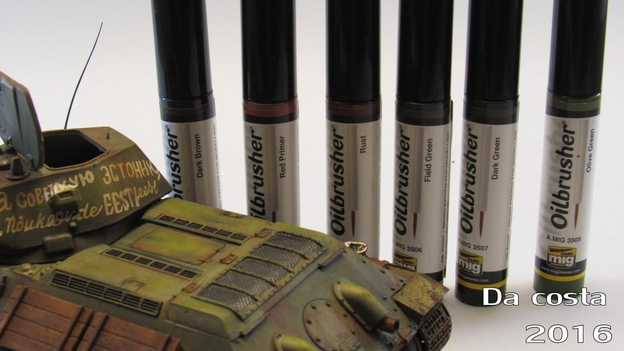 Ammo Mig Jimenez new Oilbrusher - A quick review of  the Rust color - By Da Costa