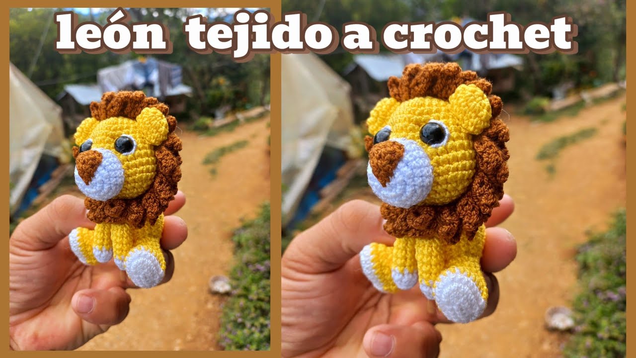 mini león 🦁 tejido a crochet (paso a paso)       