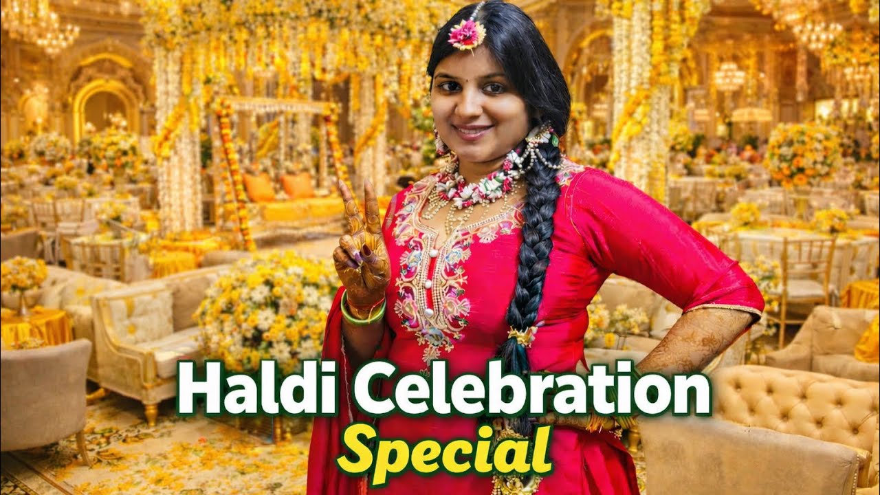 मेरी बहन की हल्दी सेरेमनी | खुशियों से भरा दिन 💛#HaldiCeremony#HaldiFunction#IndianWedding#Wedding