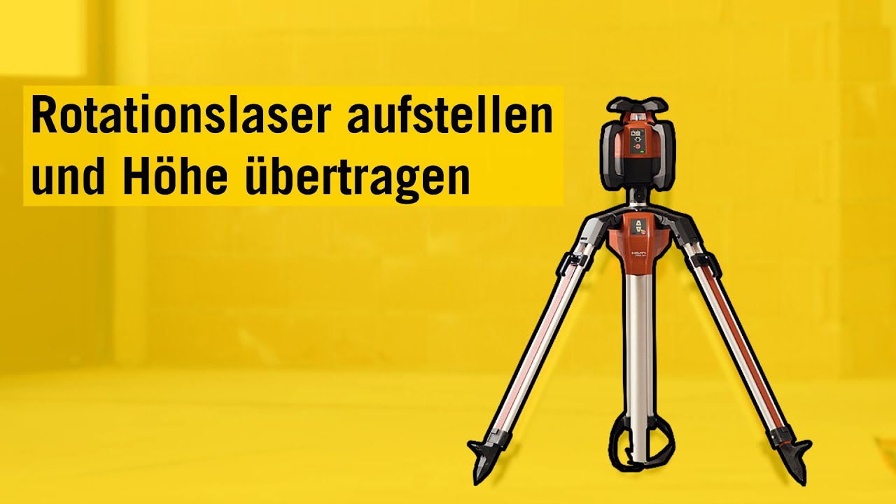 Bauvermessung - Rotationslaser richtig aufstellen und die Höhe übertragen