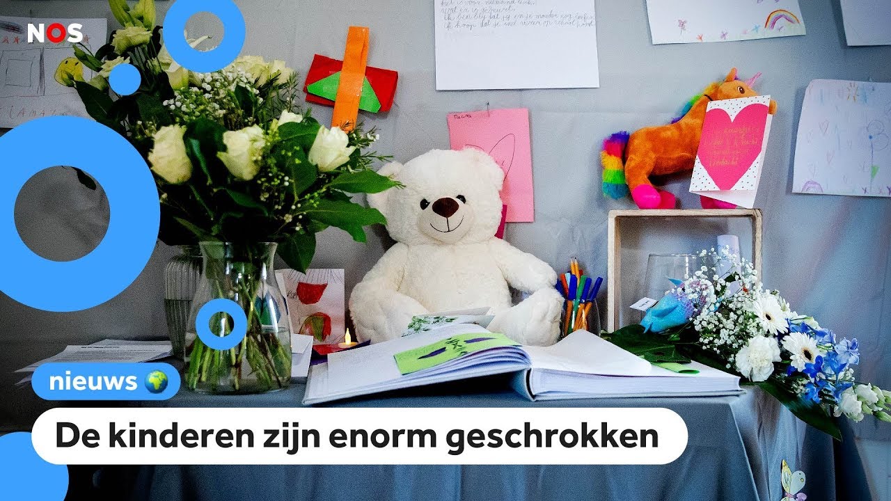 Bloemen en knuffels op eerste schooldag na flatbrand
