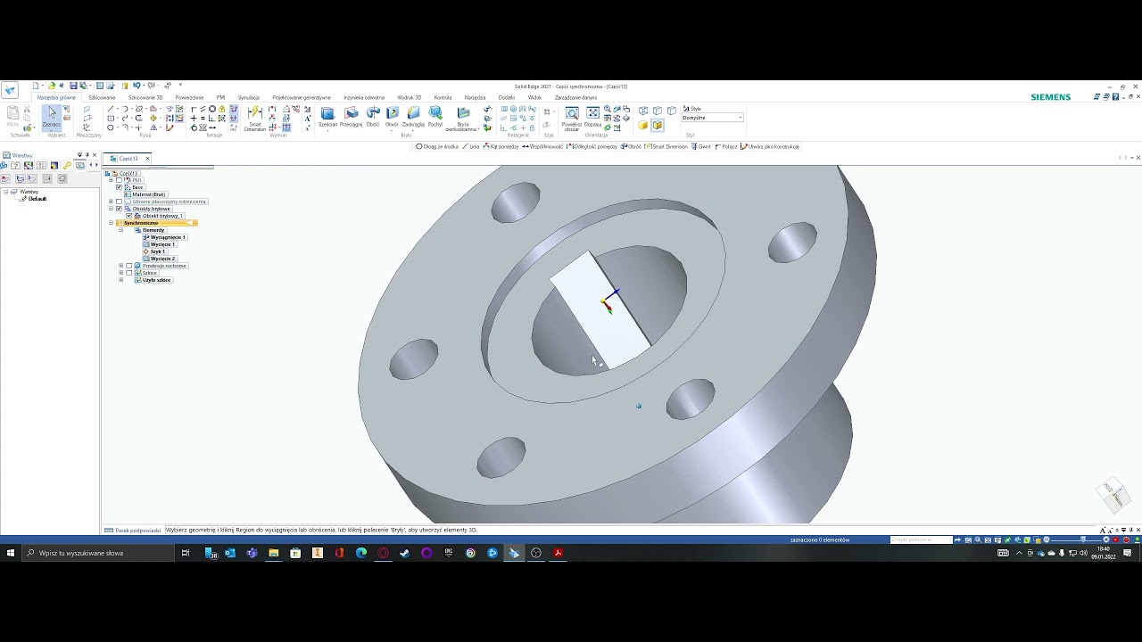Egzamin zawodowy M44 - styczeń 2019 - 01-SG - CAD - Solid Edge
