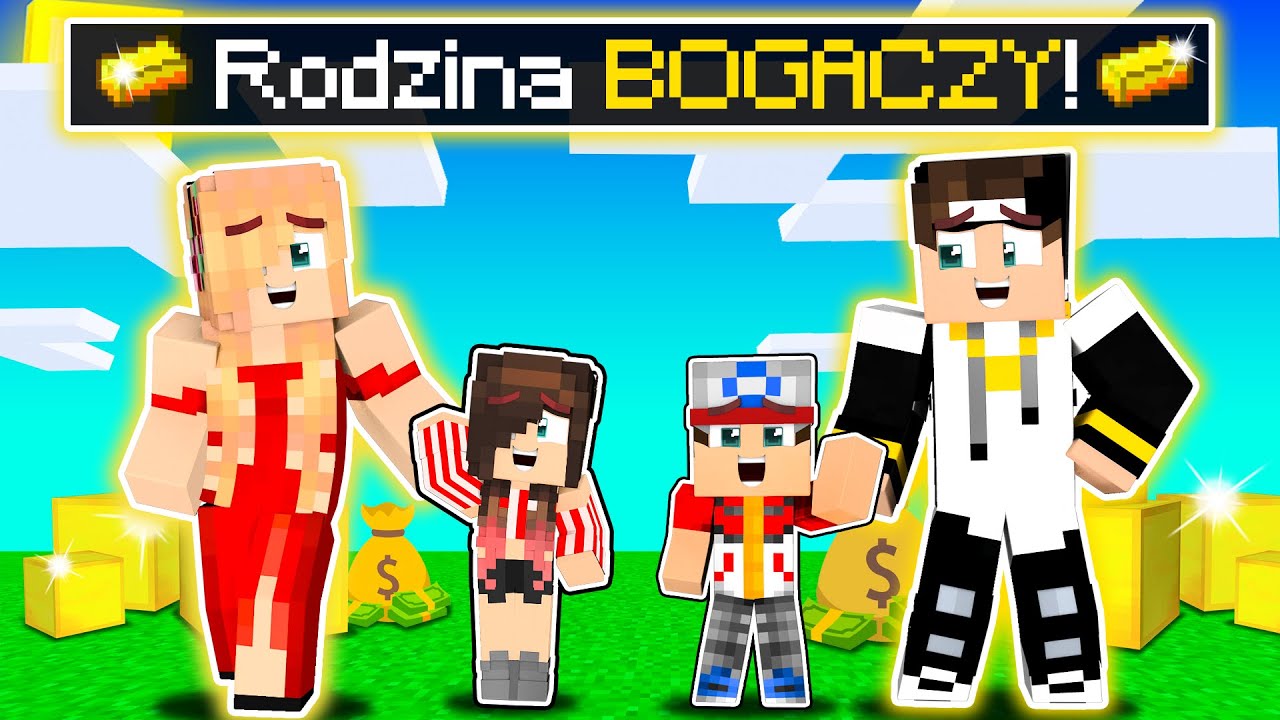 💰💲 ADOPTOWAŁA MNIE RODZINA MILIARDERÓW w Minecraft! (zostałem adoptowany w Minecraft)