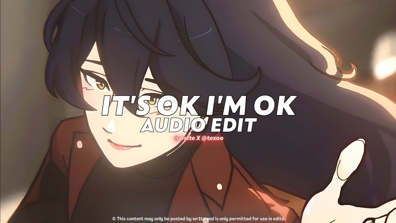 it's ok i'm ok (tiktok version) || tate mcrae [ edit audio ] c/w @audiosbytexoo