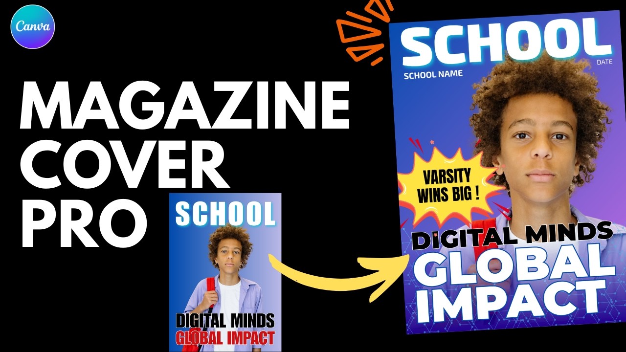 Canva High School Magazine Cover Tutorial – Class of 2026 Design