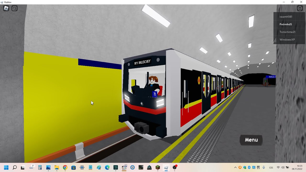 Warsaw Metro Roblox Škoda Varsovia Linka M1 Kabaty - Młociny + Hlášení Linka M1