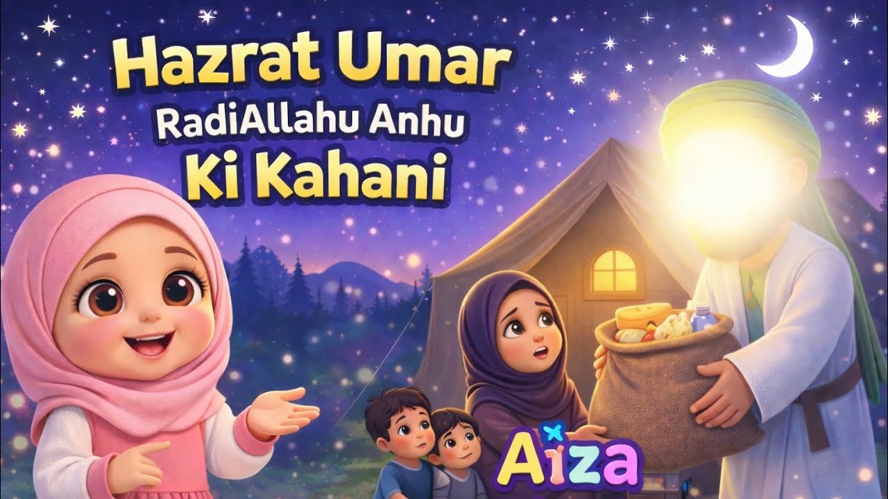 Hazrat Umar (RA) Aur Bhooke Bachche | Emotional Islamic Story | Kids Cartoon