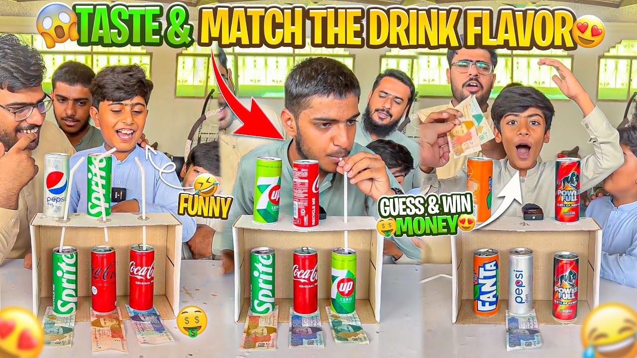 Match the same drink funny family game🤣