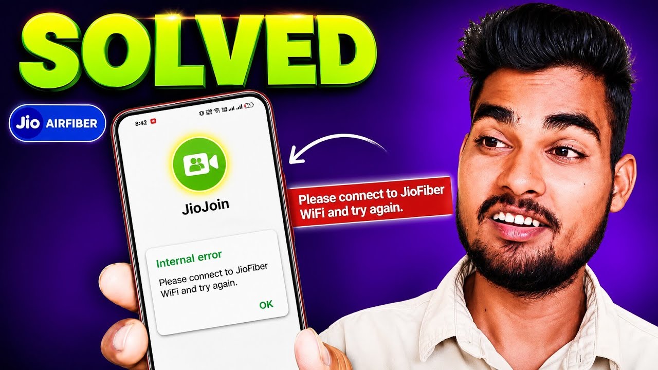 Jio Join app Internal Error Problem - Please Connect to Jiofiber WiFi and Try Again !!