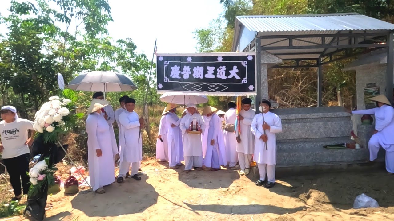 Lễ động quan Cố đạo hữu Nguyễn Hiếu nghĩa hưởng thọ 75 tuổi tổ nghi lễ ấp trà vỏ xã thạnh Đức 