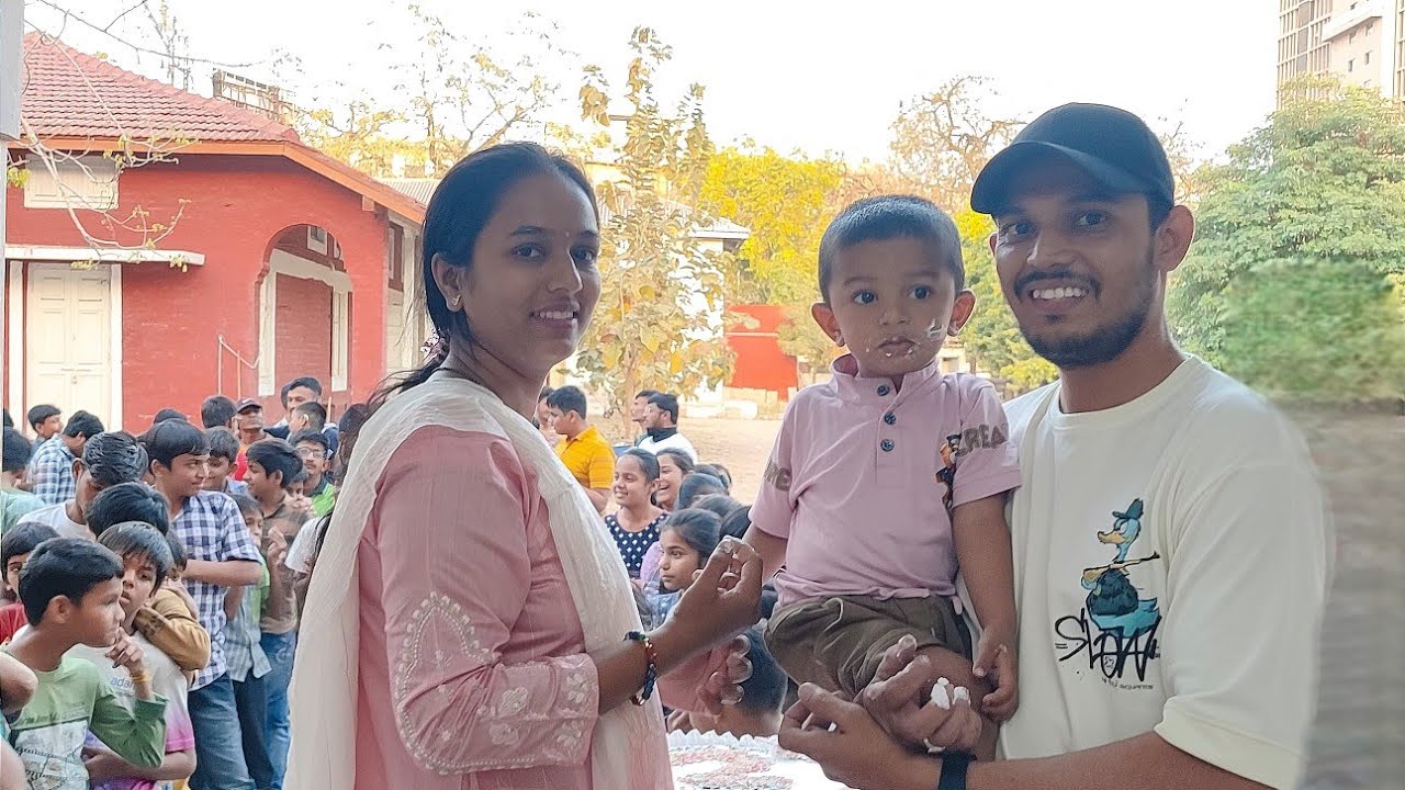 Hiyan 2nd Birthday Celebration At school For Deaf - mutes society in Ahmedabad #Birthday #cake