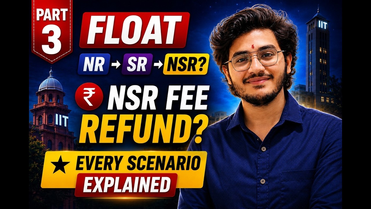 CCMT 2026 PART 3 🔥 NSR Fee Refund? | Special Round &rarr; NSR? | Every Scenario Explained!