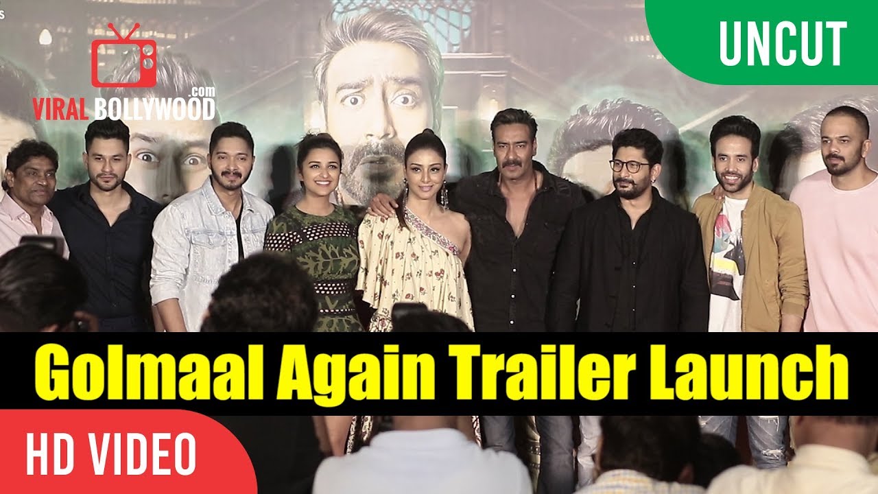 UNCUT - Golmaal Again Official Trailer Launch | Ajay Devgn, Parineeti, Rohit Shetty | Golmaal 4